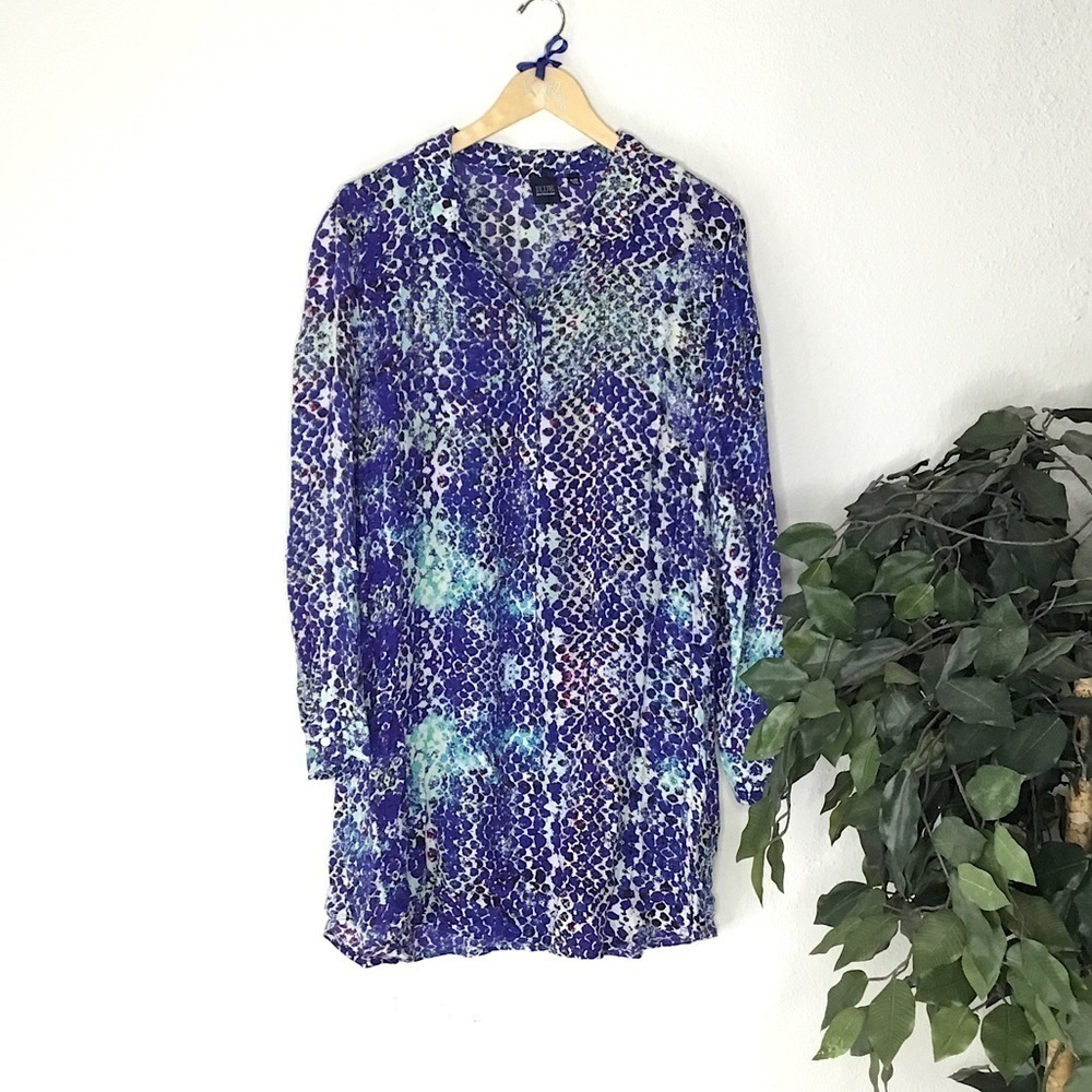 Blue Saks Fifth Ave Tunic